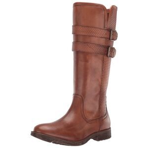 Roan “Date” Dark Tan/Light Brown Leather Riding Boots Size 6.5